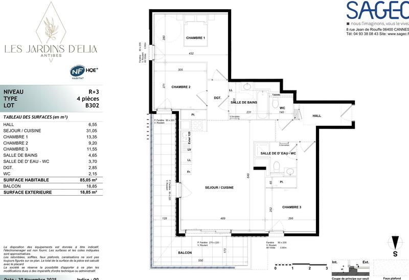 Appartement - 85 m² - 4 pièces