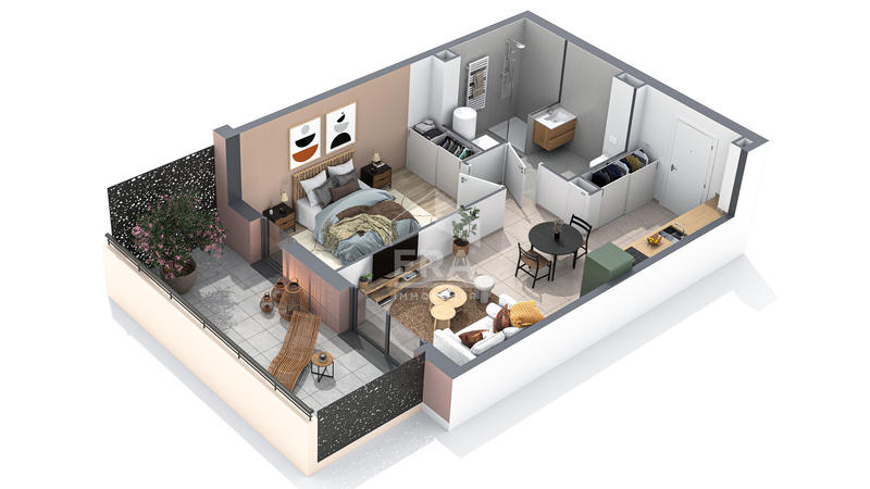 Appartement - 45 m² - 2 pièces