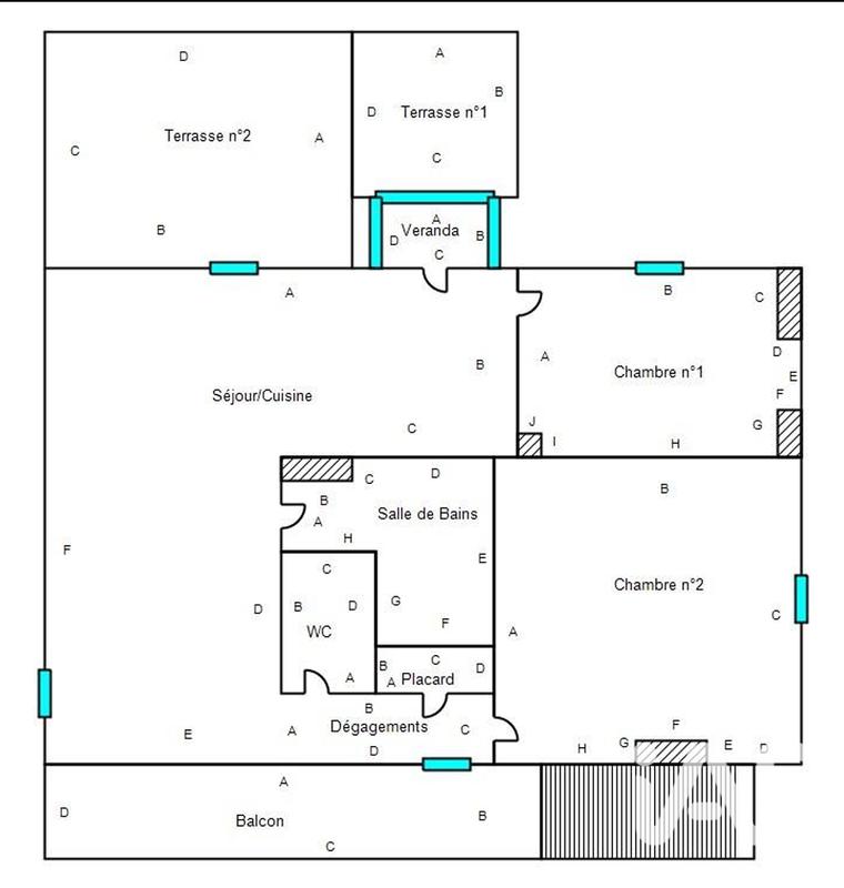 Appartement - 53 m² - 3 pièces