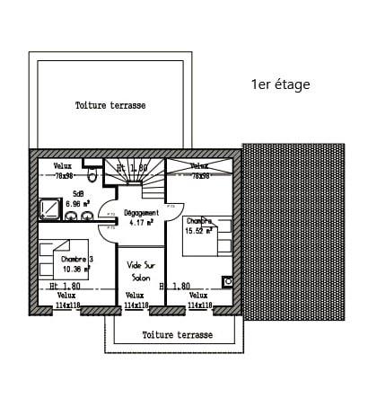 Maison de bois - 126 m² - 8 pièces
