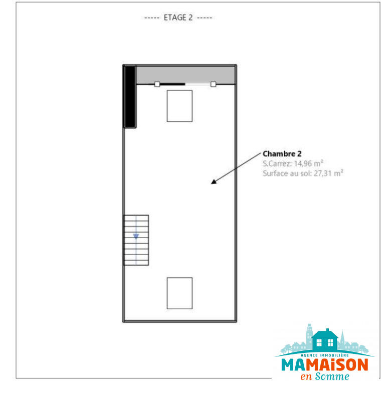 Maison - 64 m² - 3 pièces