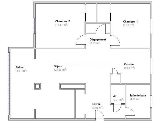Appartement - 69 m² - 4 pièces