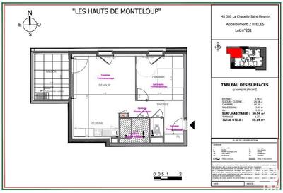 Appartement - 62 m² - 3 pièces