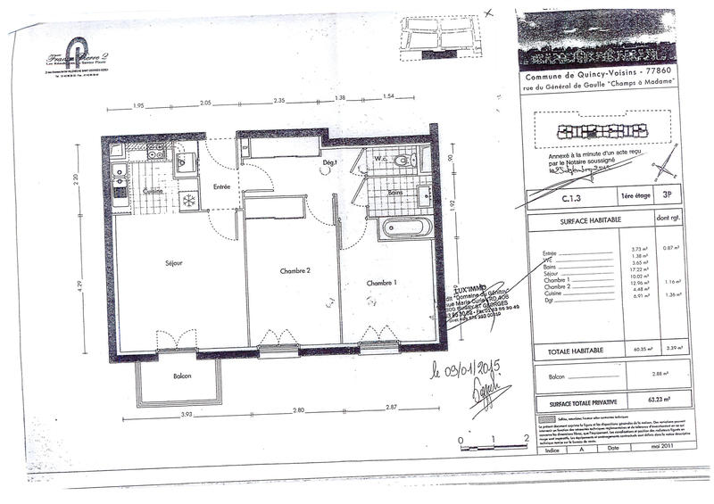 Appartement - 60 m² - 3 pièces