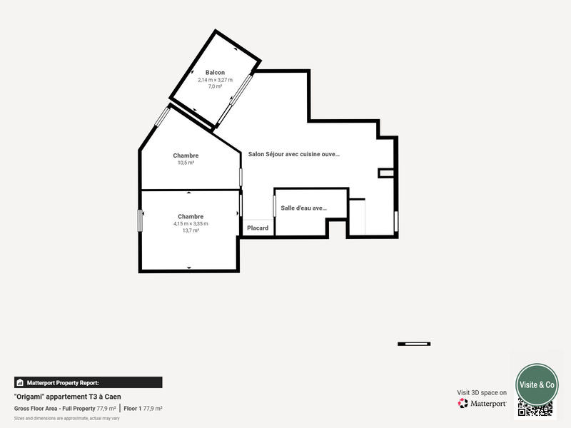 Appartement - 59 m² - 3 pièces