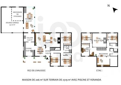 Maison - 206 m² - 9 pièces