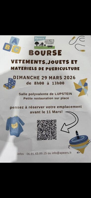Bourse aux vêtements, jouets et puériculture