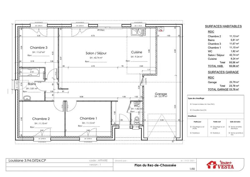 Maison - 75 m² - 4 pièces