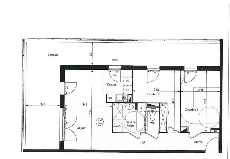 Appartement - 62 m² - 3 pièces