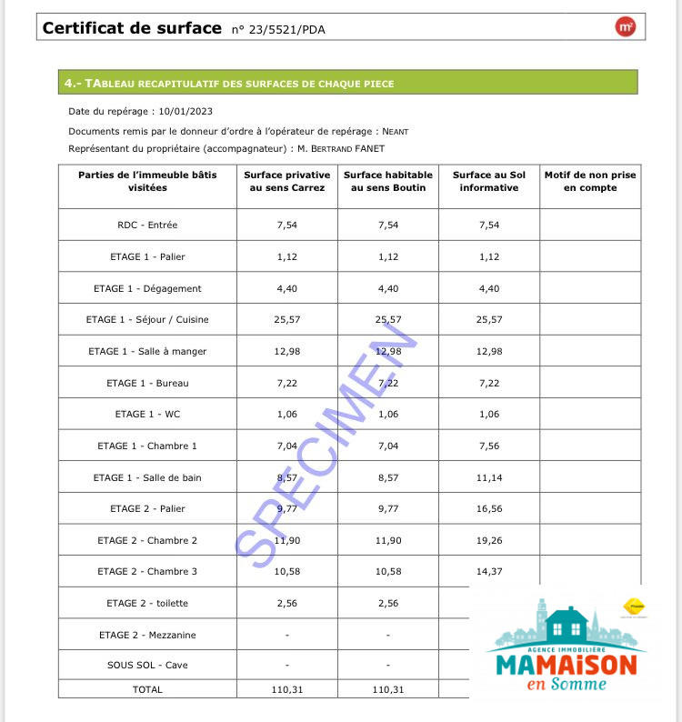 Appartement - 110 m² - 4 pièces