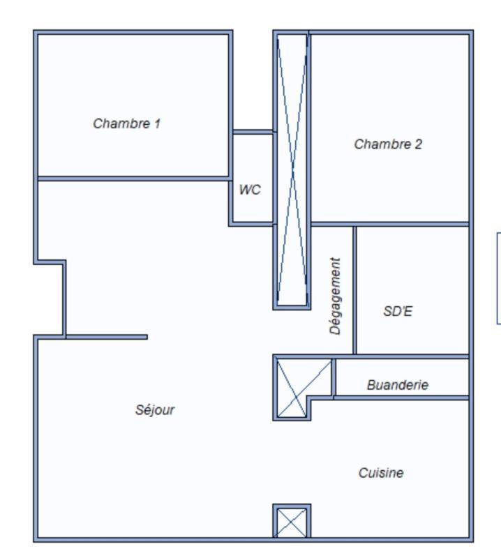 Appartement ancien - 85 m² - 3 pièces