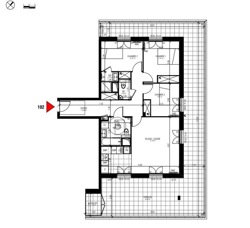 Appartement - 81 m² - 4 pièces