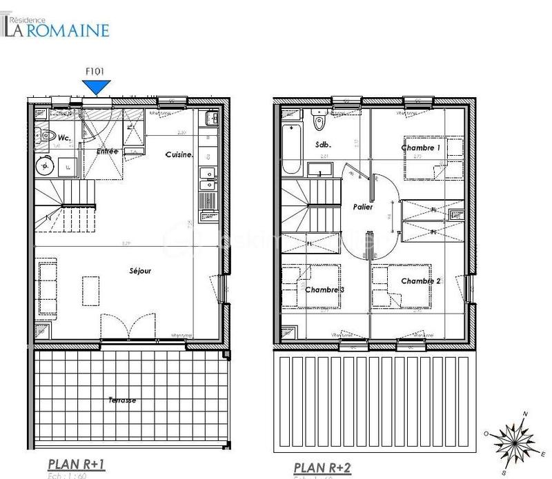 Duplex - 74 m² - 4 pièces