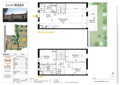 Appartement - 93 m² - 4 pièces