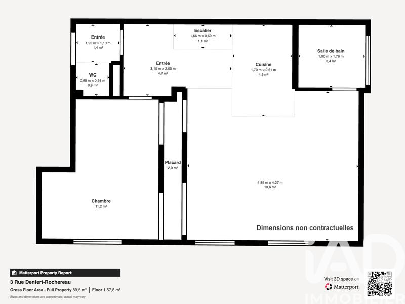 Appartement - 48 m² - 3 pièces