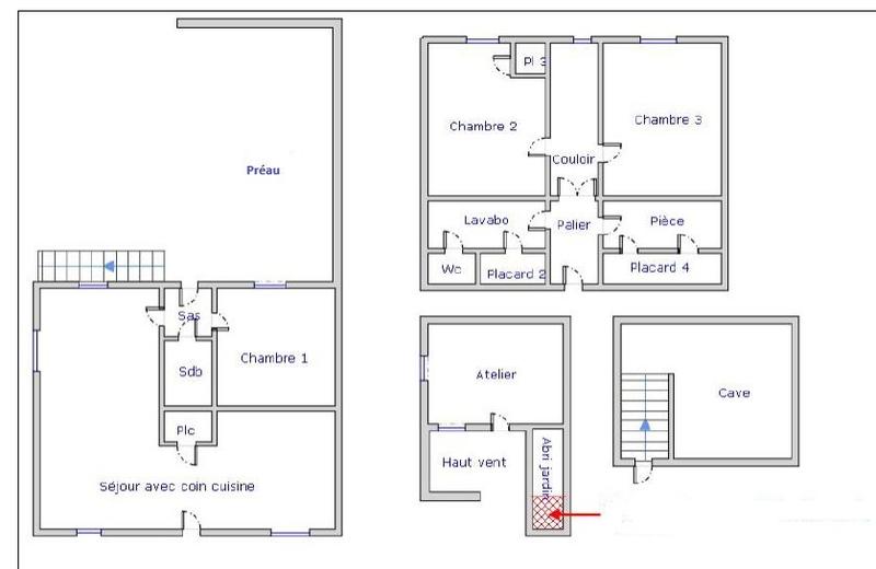 Maison ancienne - 106 m² - 4 pièces