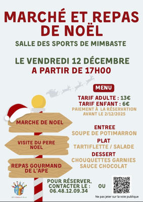 Marché et repas de Noël