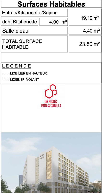 Appartement - 24 m² - 1 pièce