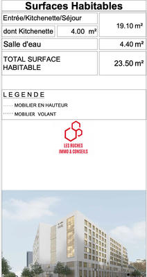 Appartement - 24 m² - 1 pièce