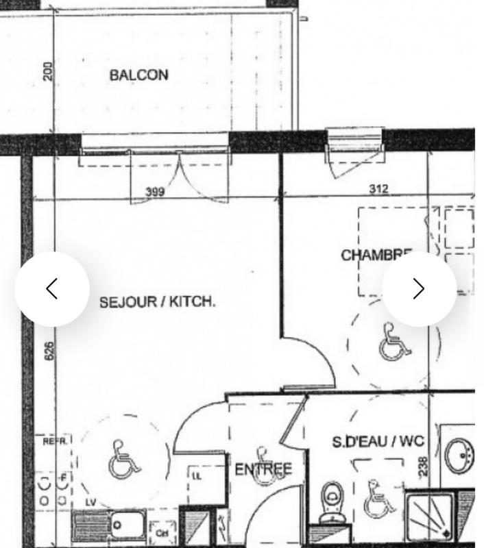Appartement - 43 m² - 2 pièces
