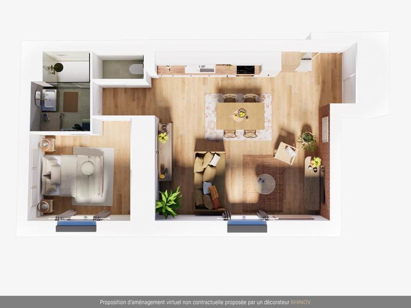 Appartement - 51 m² - 2 pièces