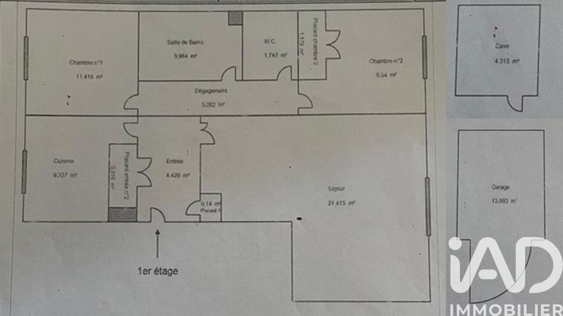 Appartement - 67 m² - 3 pièces