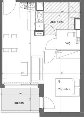 Appartement - 41 m² - 2 pièces