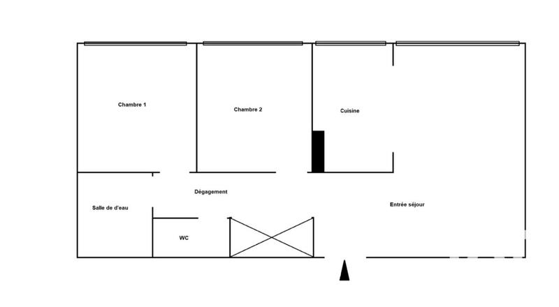 Appartement - 60 m² - 3 pièces
