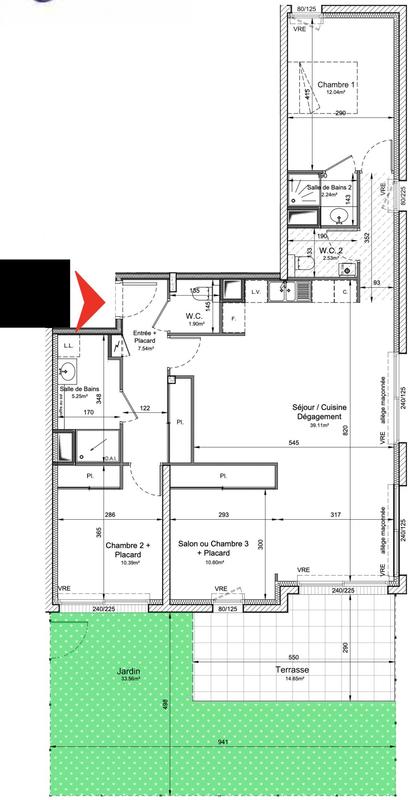 Appartement - 92 m² - 4 pièces