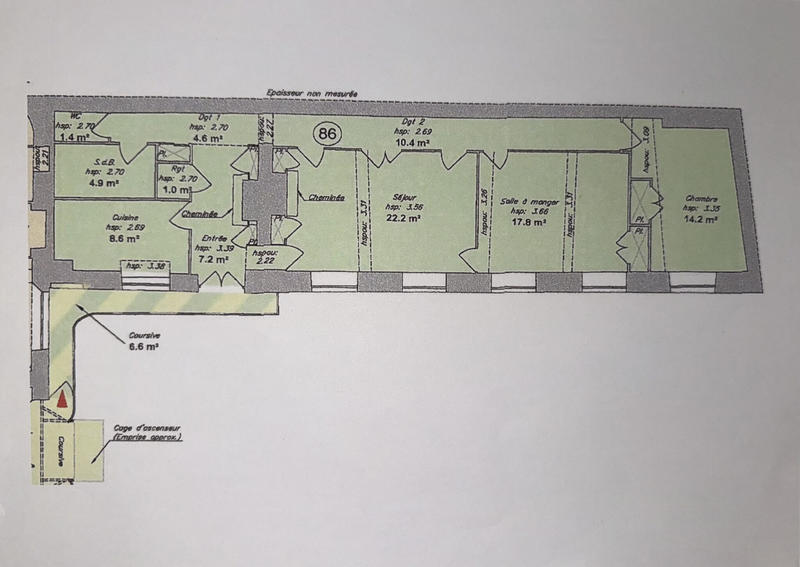 Appartement - 92 m² - 3 pièces