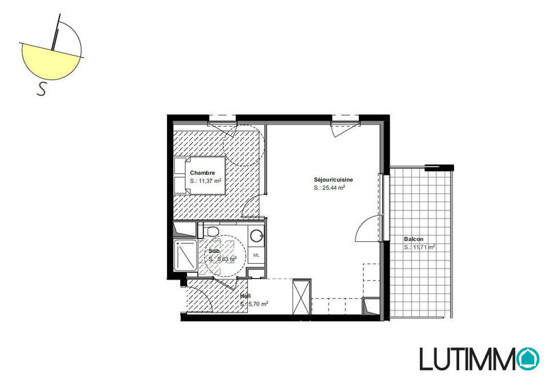 Appartement - 48 m² - 2 pièces