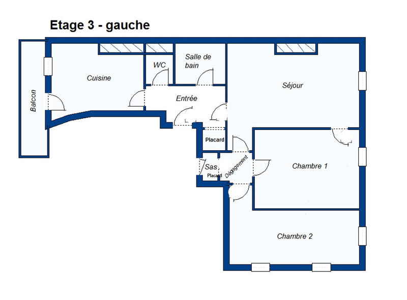 Appartement - 74 m² - 3 pièces