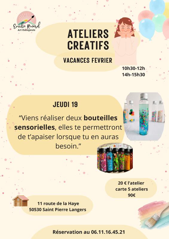 Ateliers créatifs : bouteilles sensorielles