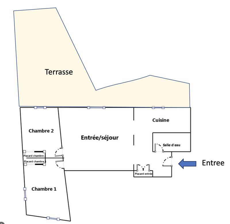 Appartement - 57 m² - 3 pièces