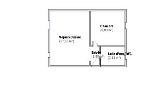 Appartement - 31 m² - 2 pièces