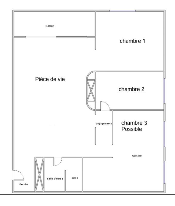Appartement - 84 m² - 3 pièces