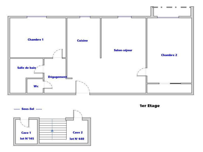 Appartement - 48 m² - 3 pièces