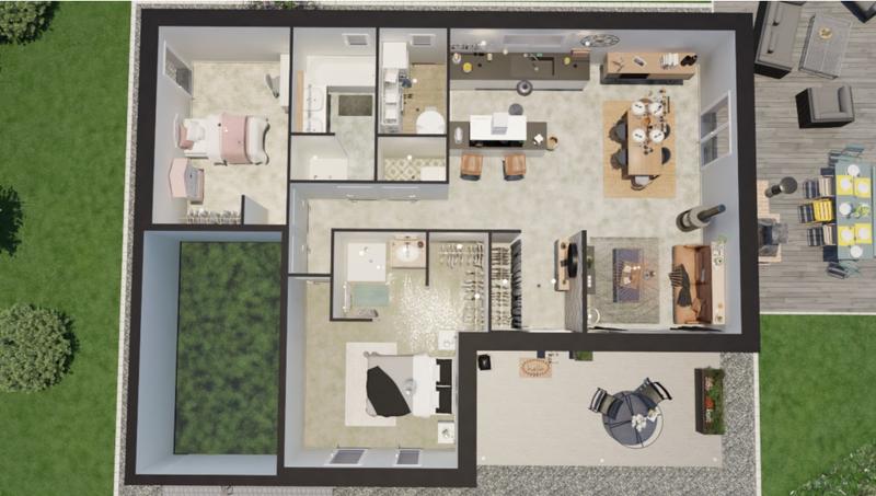 Maison - 90 m² - 3 pièces