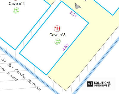 Appartement - 19 m² - 1 pièce