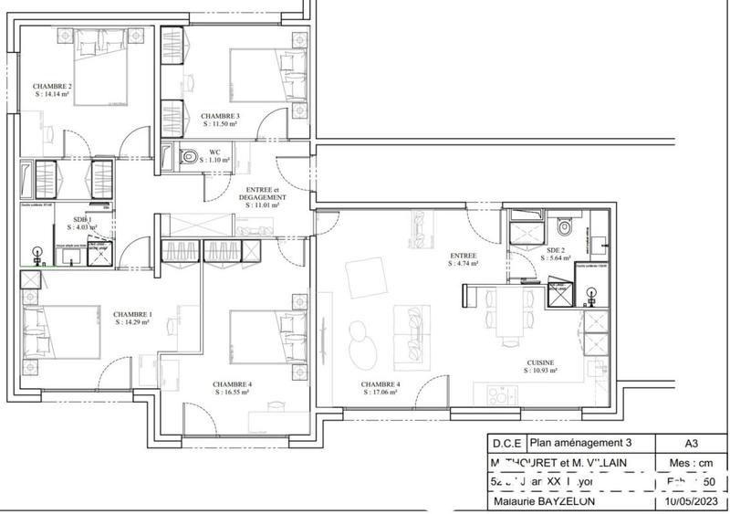 Chambre - 12 m² - 1 pièce