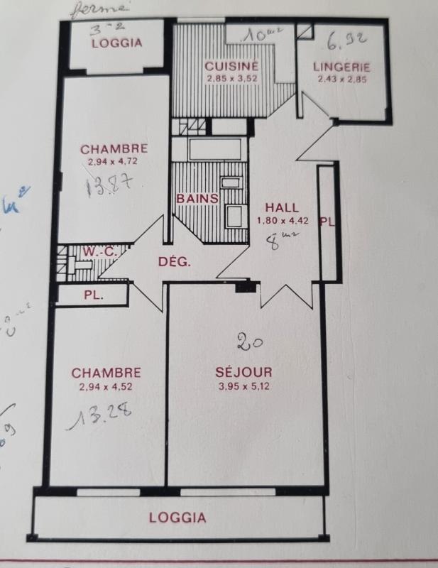 Appartement - 86 m² - 3 pièces