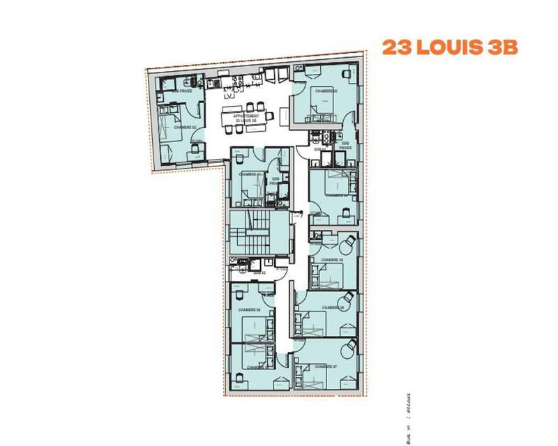 Chambre - 70 m² - 1 pièce