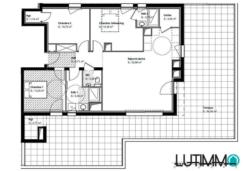 Appartement - 89 m² - 4 pièces