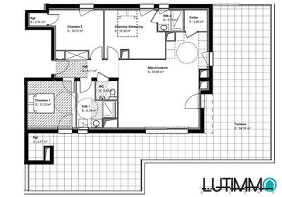 Appartement - 89 m² - 4 pièces
