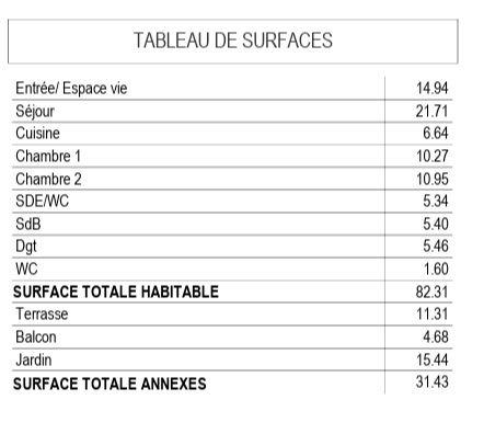 Appartement - 82 m² - 4 pièces