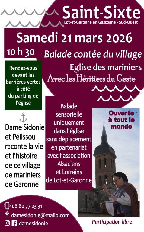 Balade contée du village de Saint-Sixte par Dame Sidonie