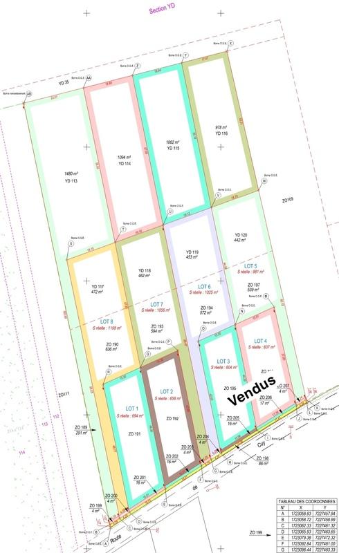 Terrain constructible - 674 m²