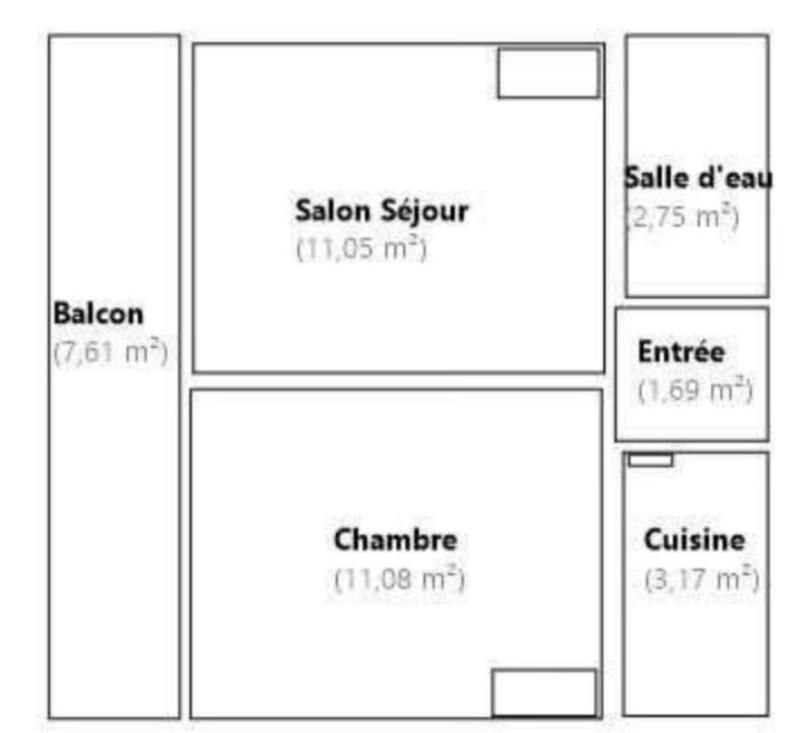 Appartement - 29 m² - 2 pièces