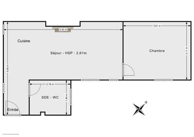 Appartement - 36 m² - 2 pièces