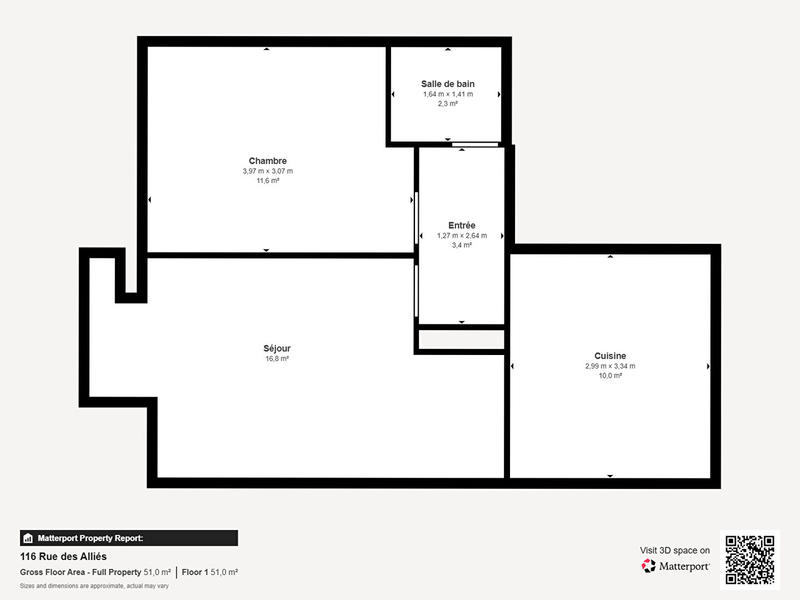 Appartement - 43 m² - 2 pièces